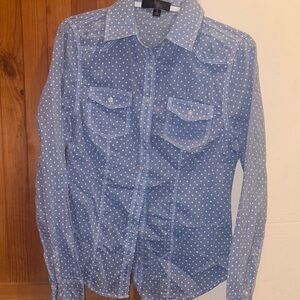 Fire Los Angeles Light Blue Polka Dot Men's Shirt